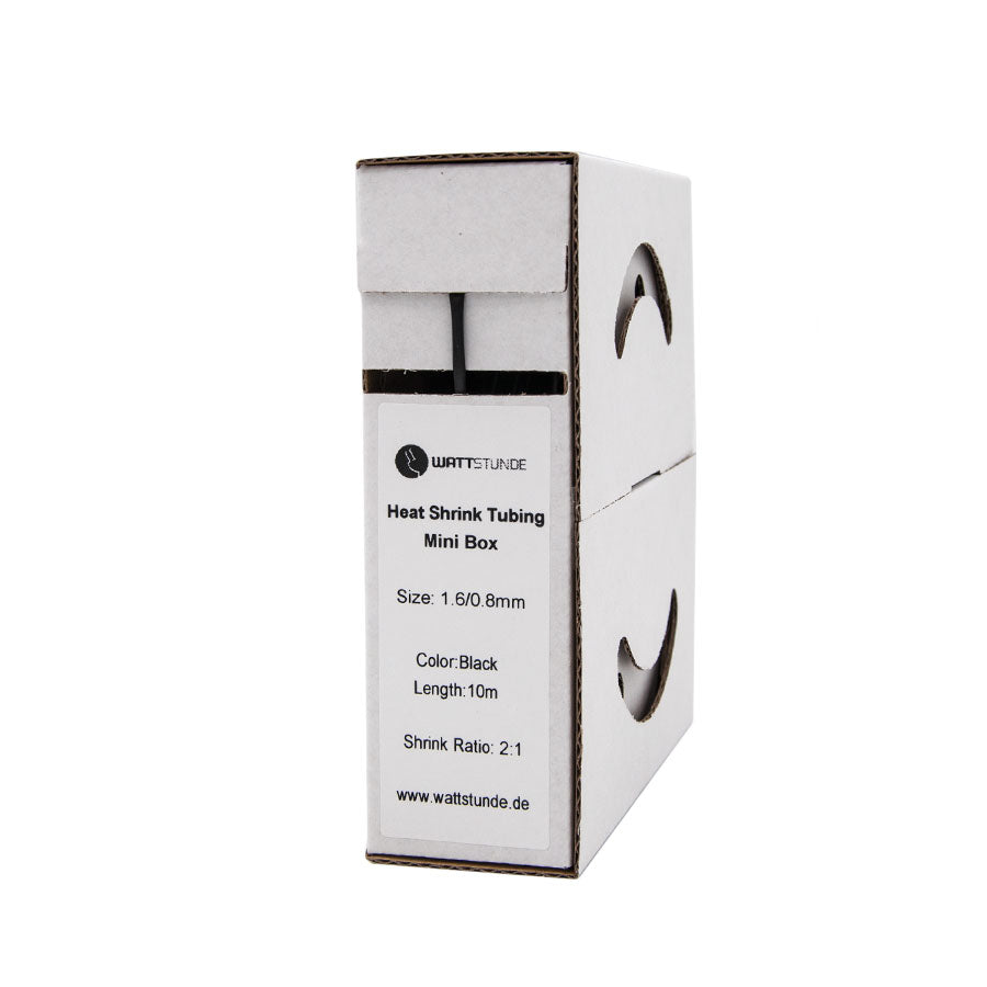 WATTSTUNDE® Heat shrink tubing 2:1 Box 1.6/0.8 black