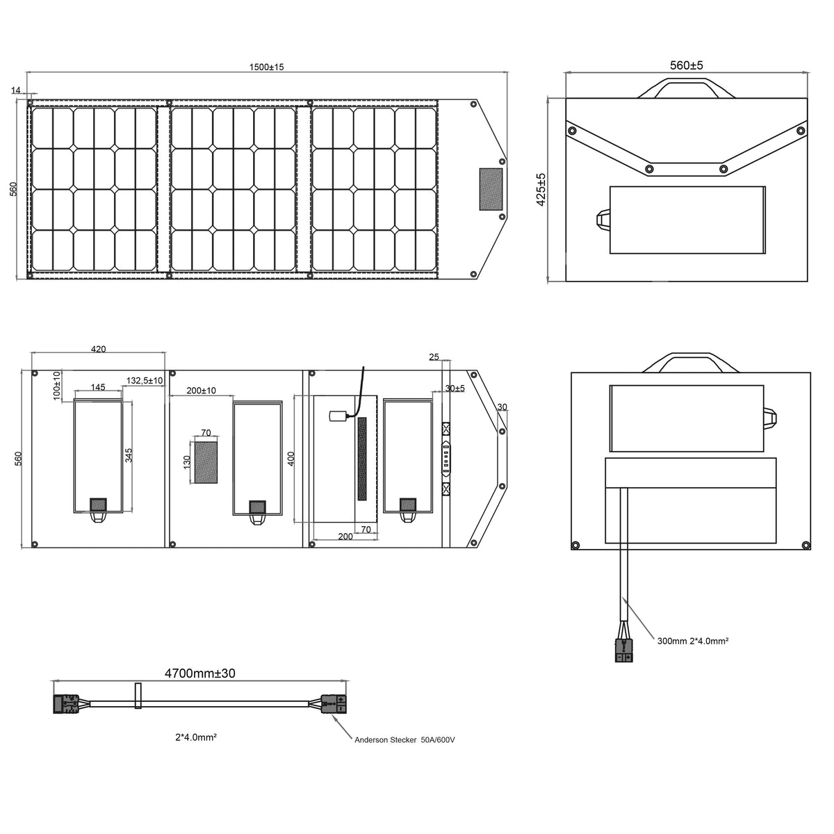 WATTSTUNDE® SOLA Ease 140Wp SunFolder Solartasche