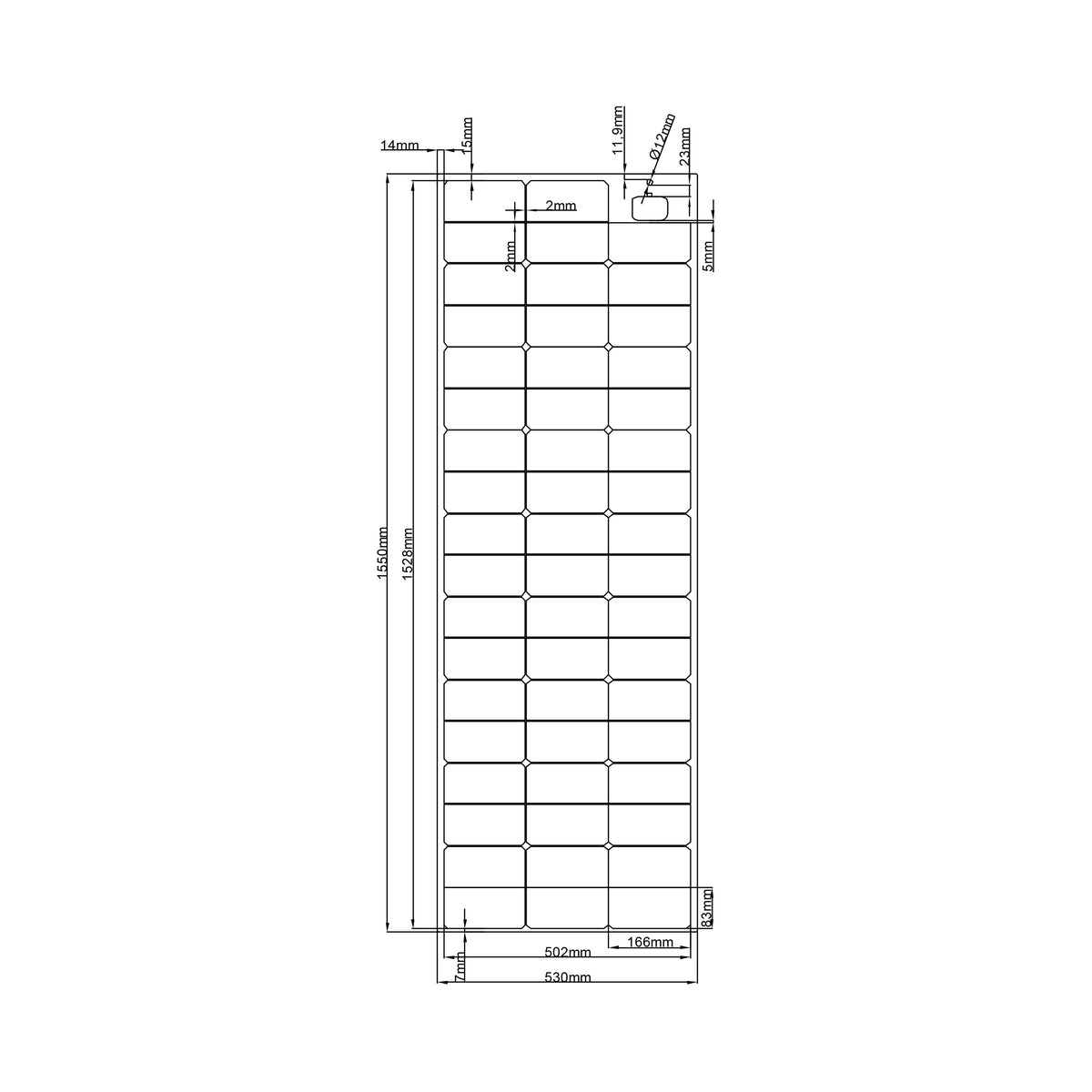WATTSTUNDE® SOLA Flex Daylight 160 Wp