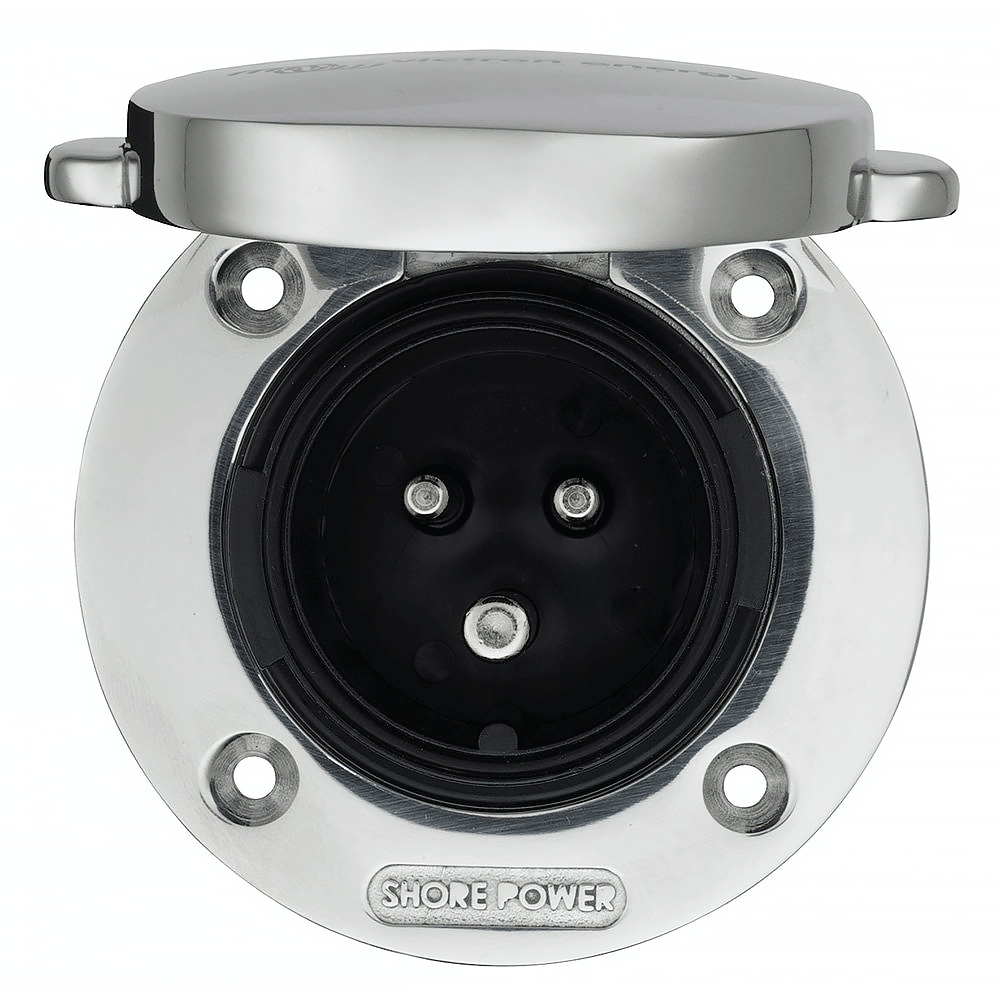 Victron 16A 250 V Edelstahl Landstrom Einbau-Steckdose mit Abdeckung