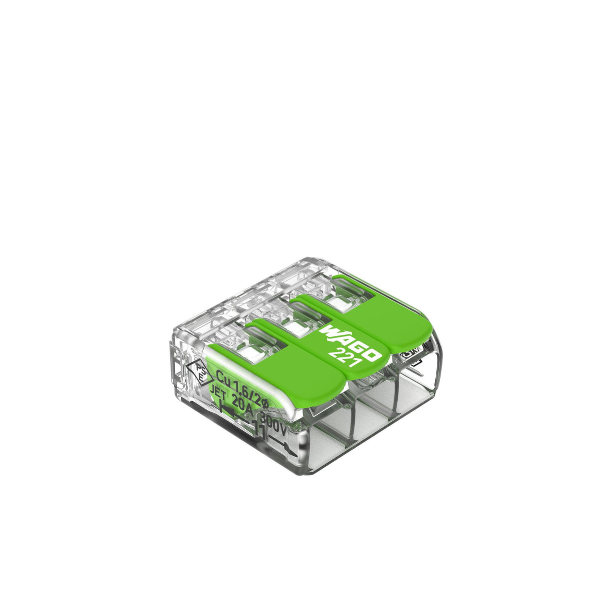 Wago Verbindungsklemme Green Range flexibel bis 4mm² - 221-423 | 50er Pack