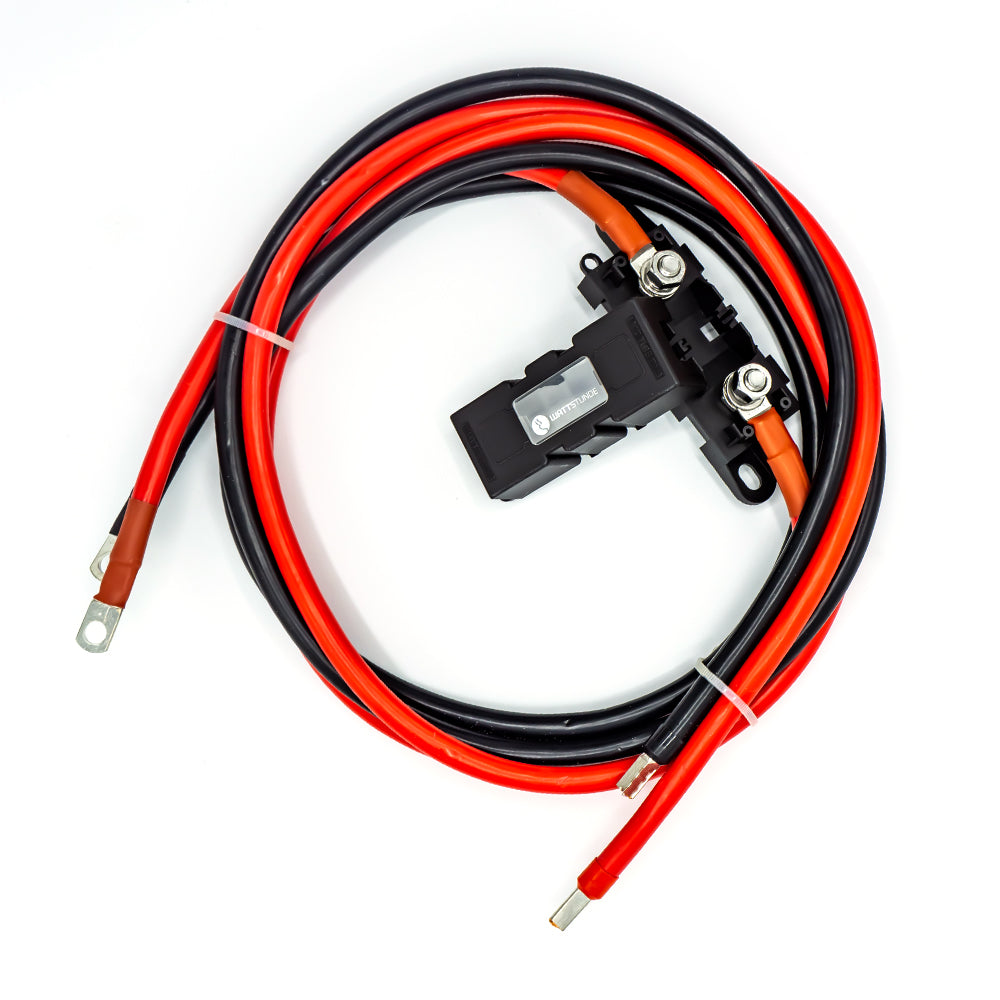 WATTSTUNDE® Fuse Cable (with fuse holder) 2x25 mm² M8/Ferrule 1 m red/black