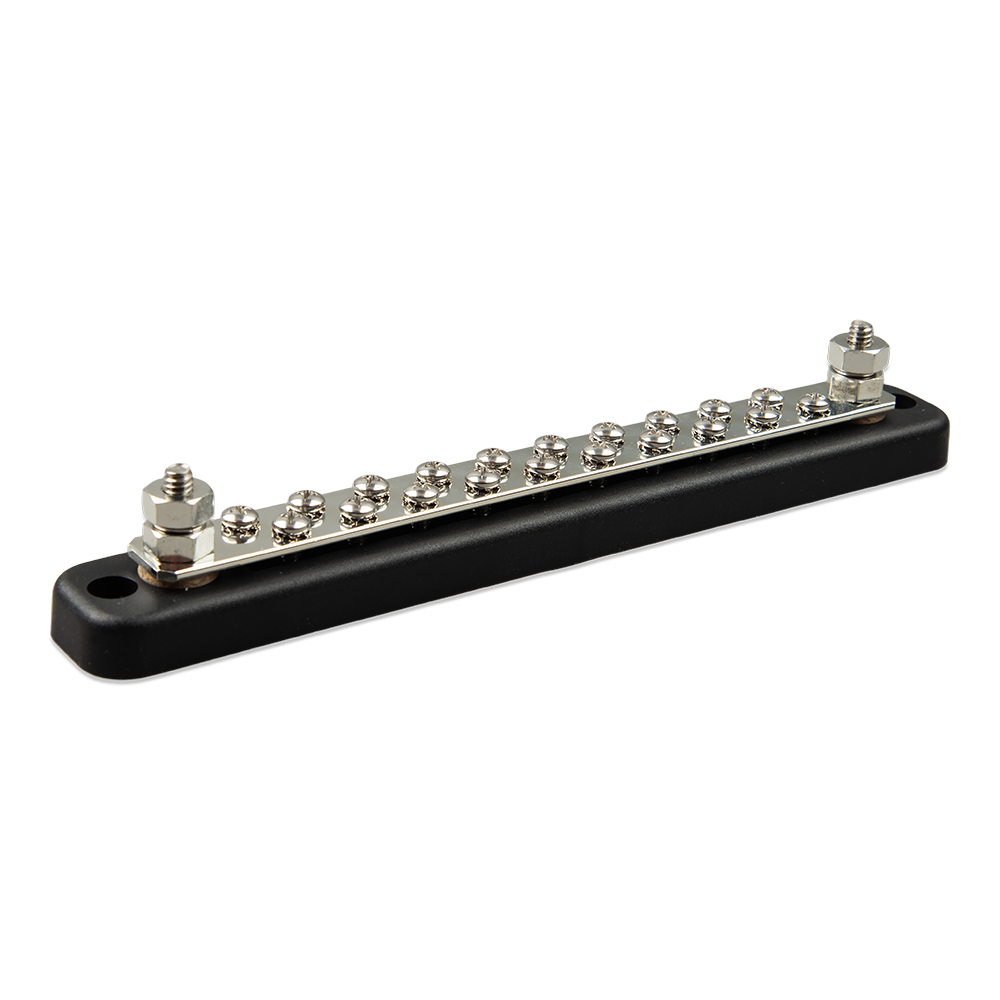 Victron Busbar 150 A / 70 V with 2 high-current connections and 20 low-current connections