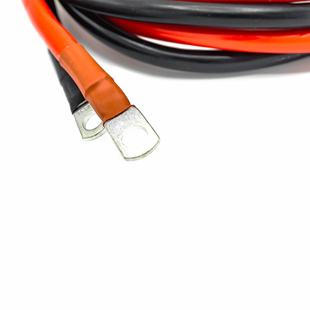 WATTSTUNDE® Sicherungskabel (mit Sicherungshalter) 2 x 35 mm² M8/Aderendhülse 2 m rot/schwarz