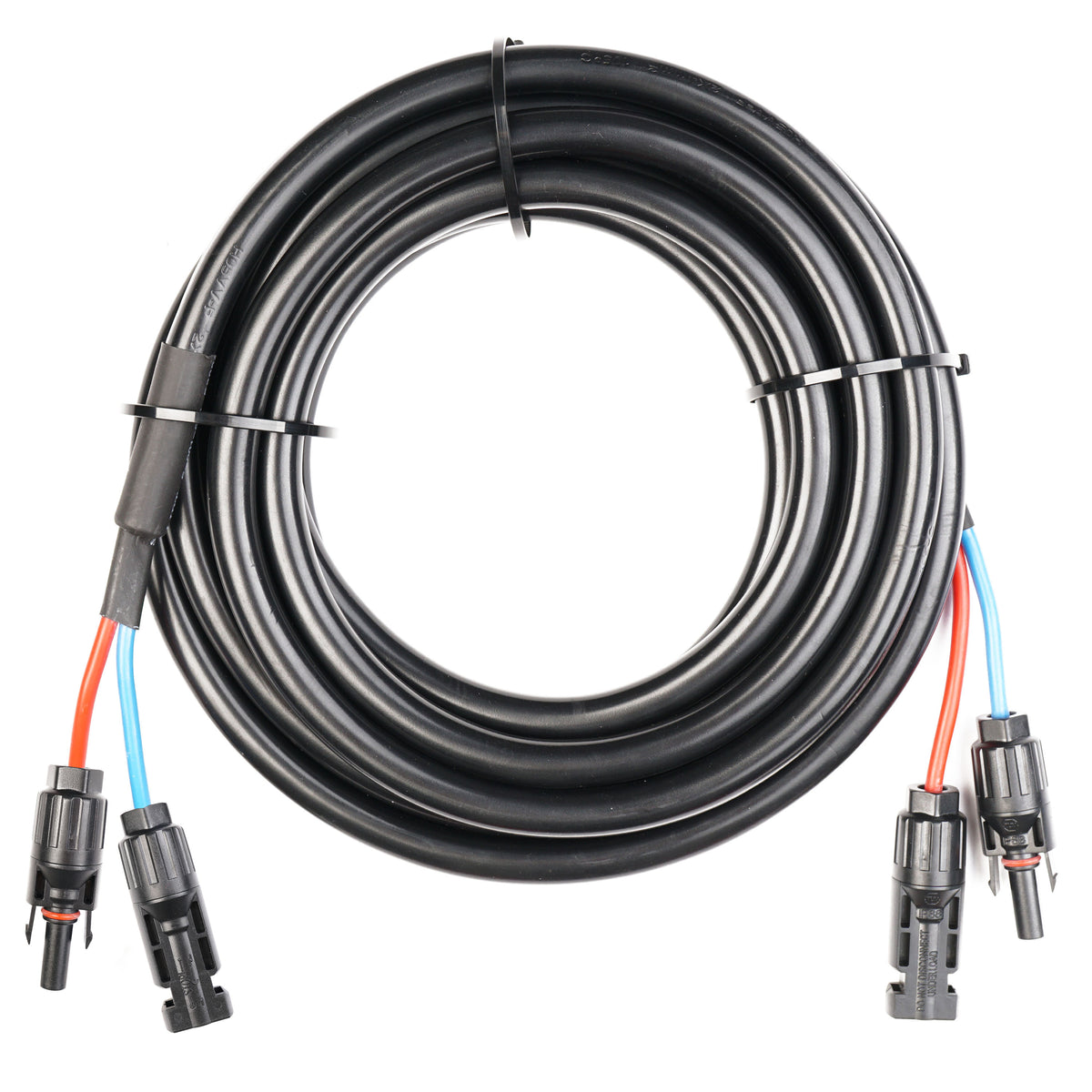 WATTSTUNDE® Verlängerungskabel (2 x) 4 mm² Typ-MC4/Typ-MC4 5 m schwarz