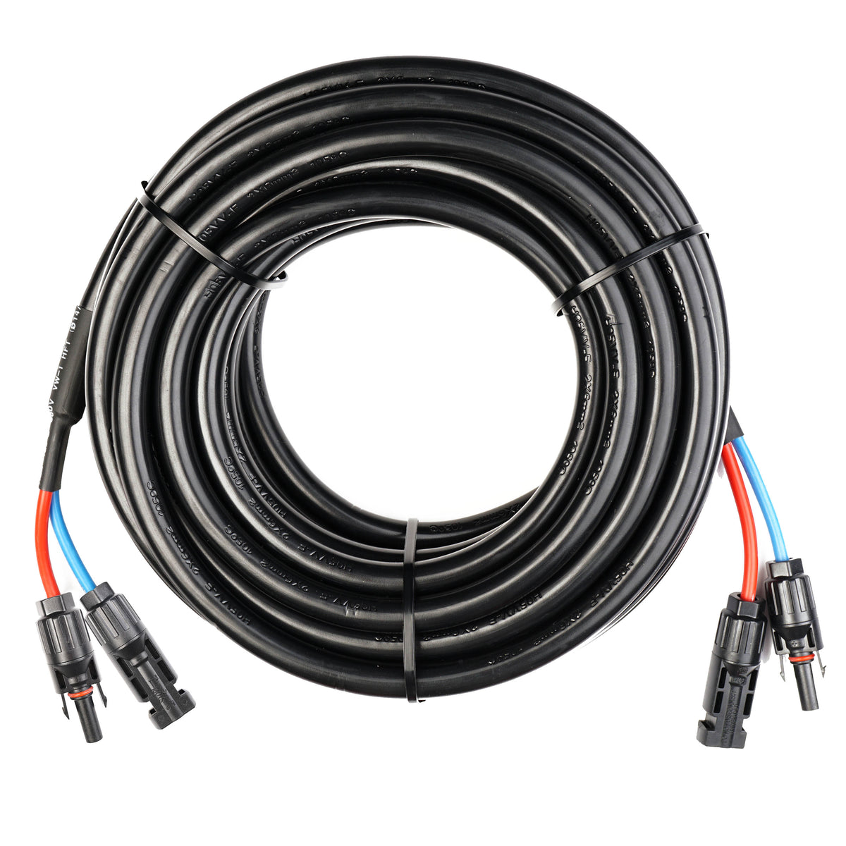 WATTSTUNDE® Extension Cable (2x) 6 mm² Type-MC4/Type-MC4 10 m black
