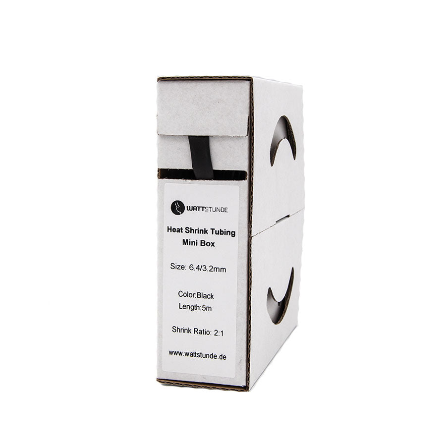 WATTSTUNDE® Heat shrink tubing 2:1 Box 6.4/3.2 black