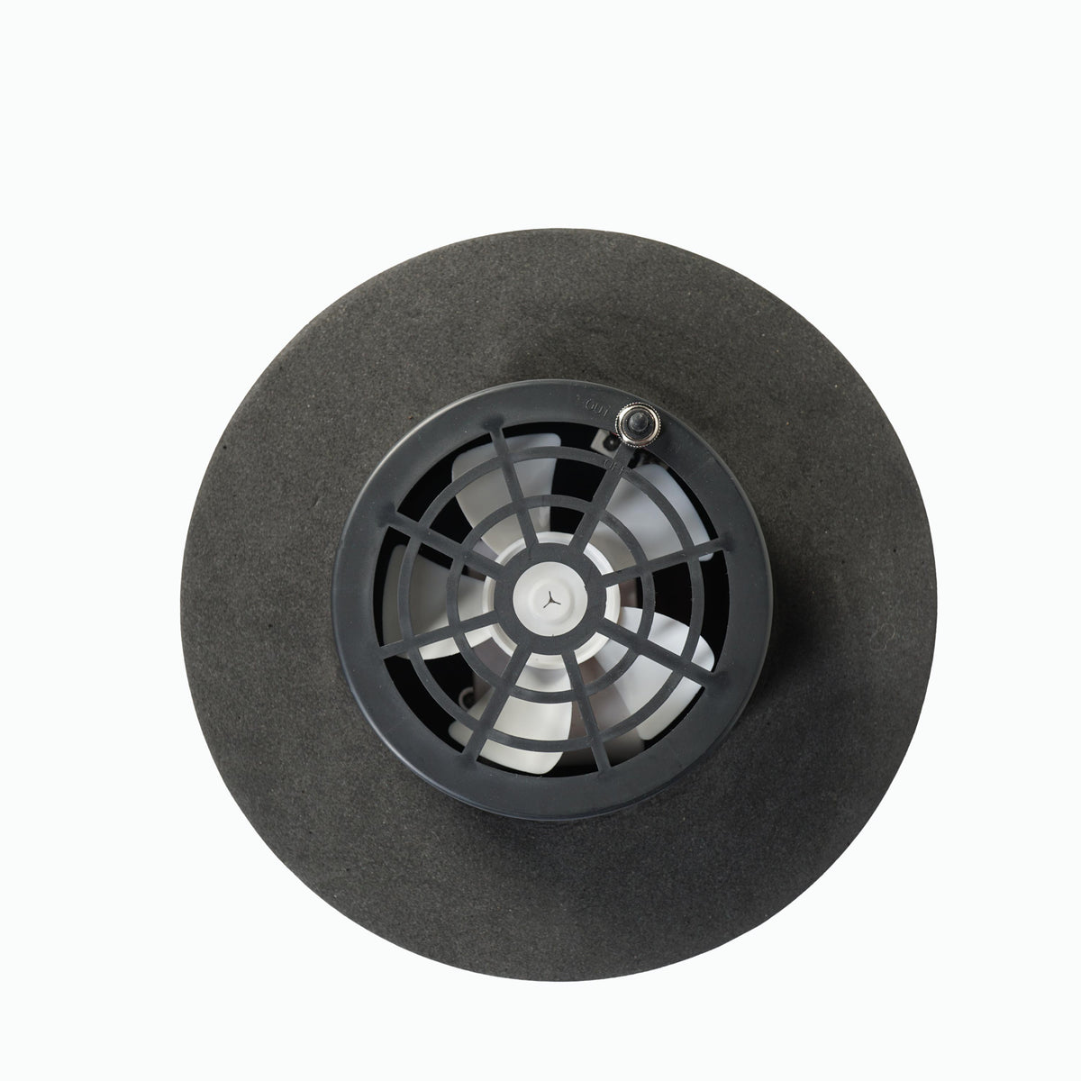WATTSTUNDE® AERO solar fan with battery, round, black