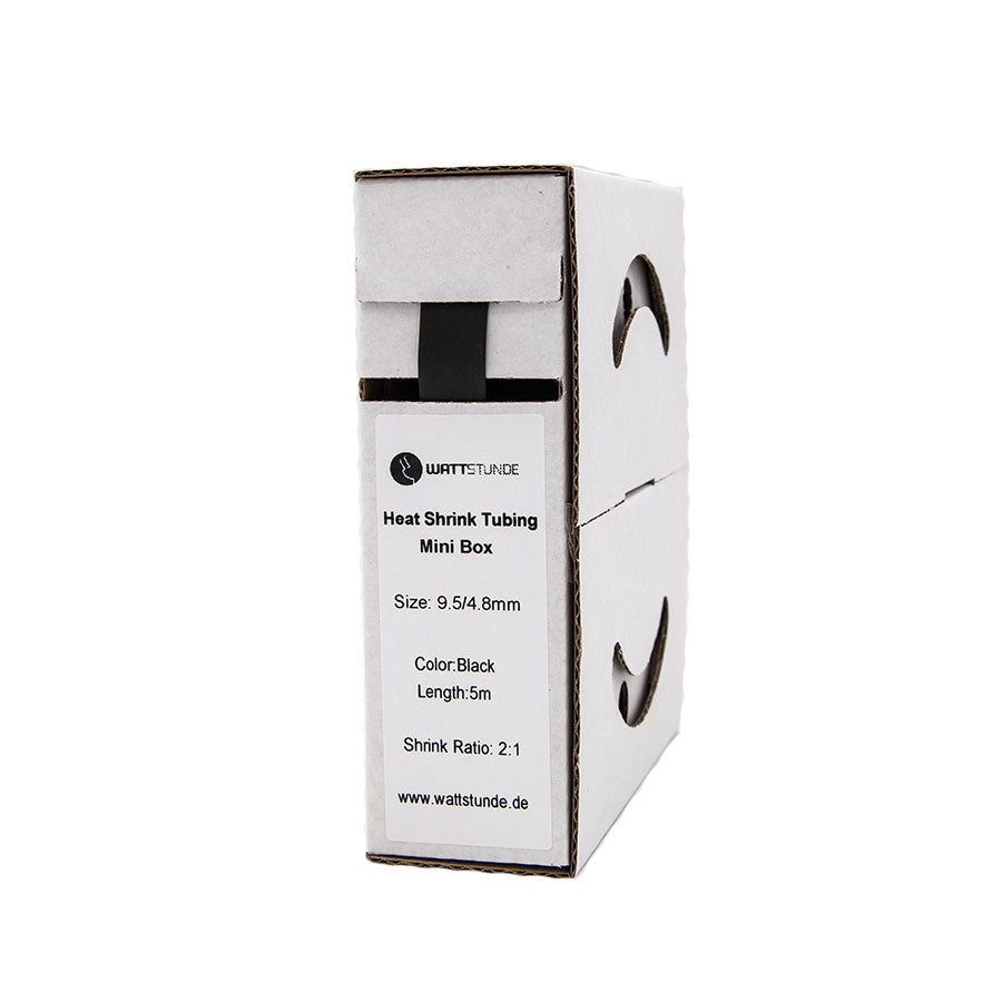 WATTSTUNDE® Heat shrink tubing 2:1 Box 9.5/4.8 black