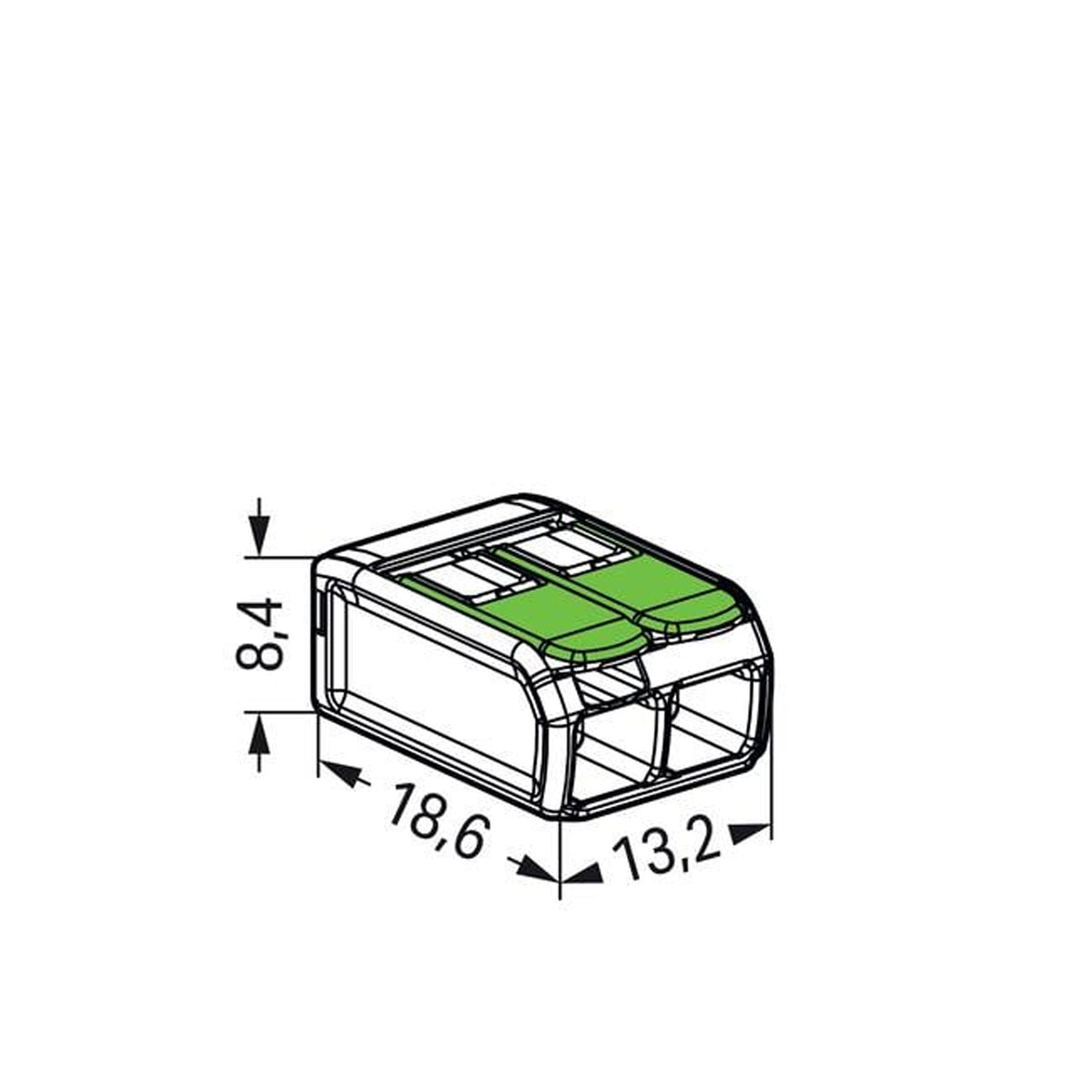 WAGO Verbindungsklemme Green Range flexibel bis 4mm² - 221-422 | 100er Pack