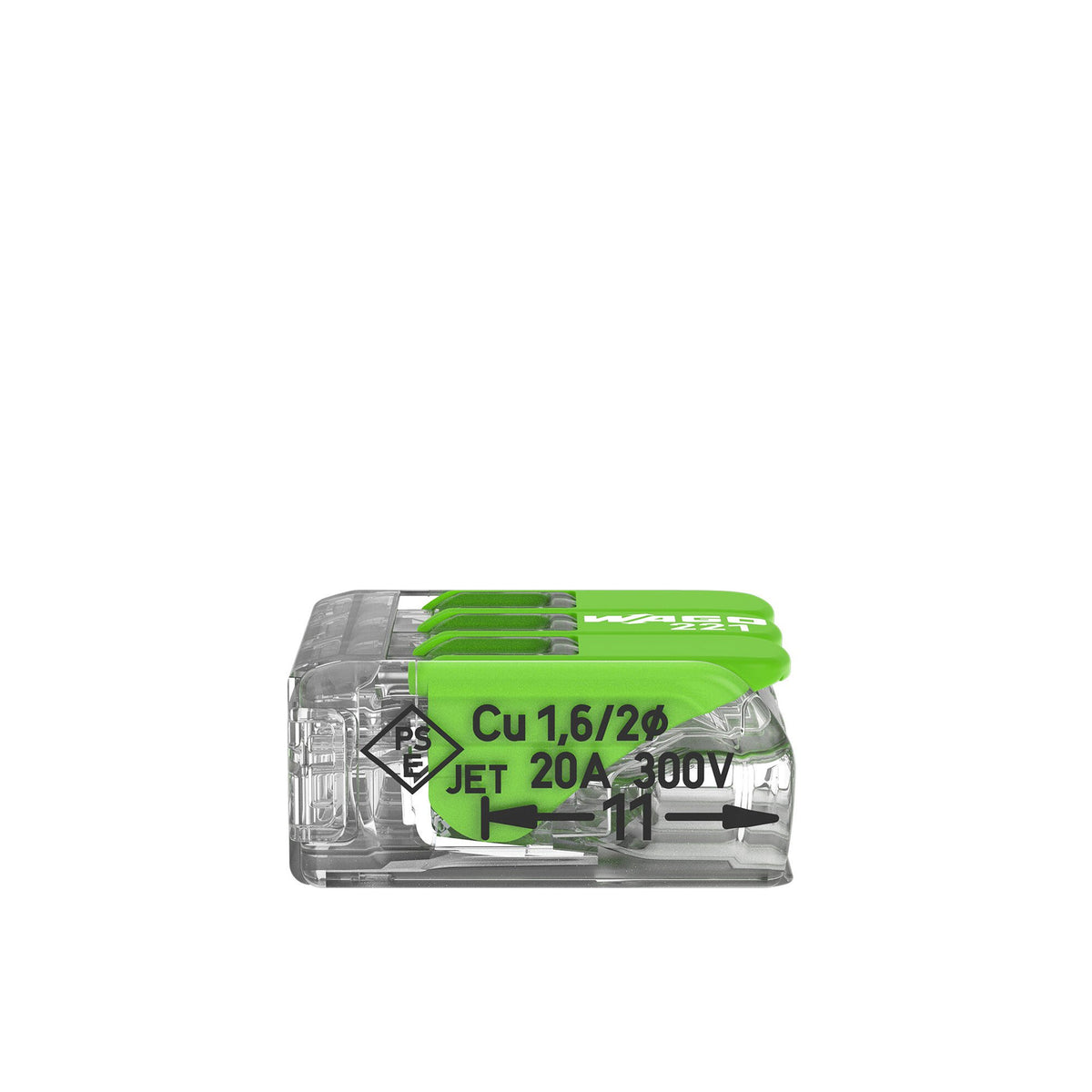 Wago Verbindungsklemme Green Range flexibel bis 4mm² - 221-423 | 50er Pack