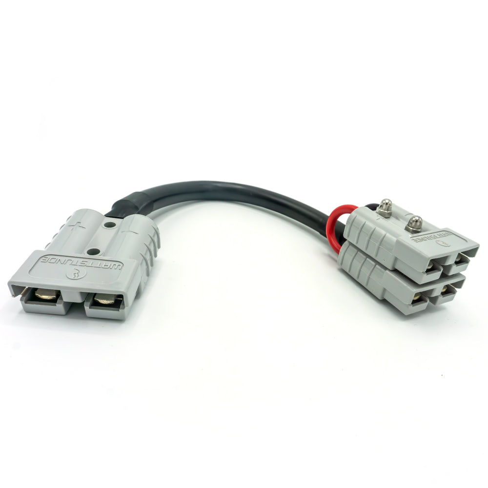 WATTSTUNDE® Adapter Cable (2x) 4 mm² A50/2xA50 (Parallel) 20 cm Black