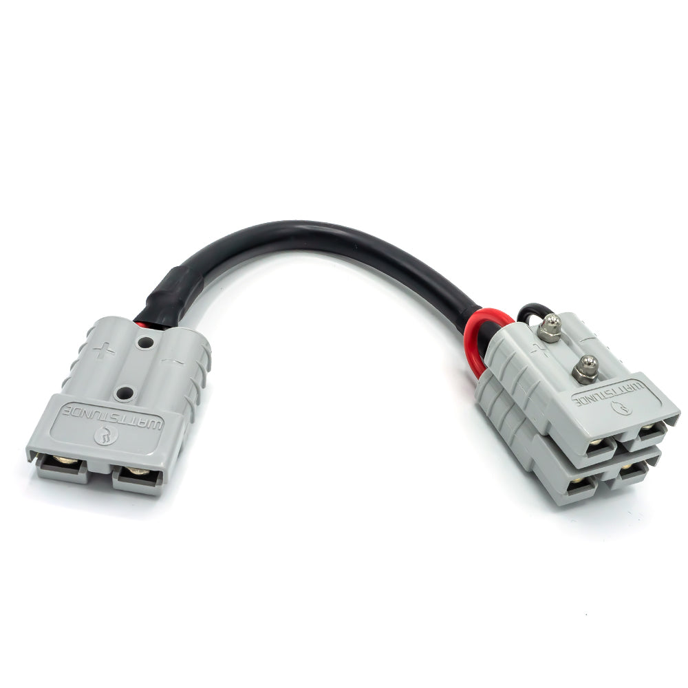 WATTSTUNDE® Adapter Cable (2x) 4 mm² A50/2xA50 (Parallel) 20 cm Black
