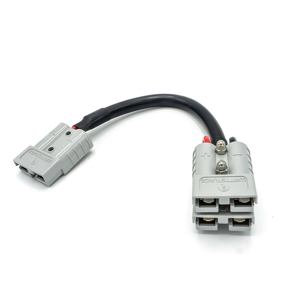 WATTSTUNDE® Adapter Cable (2x) 4 mm² A50/2xA50 (Parallel) 20 cm Black