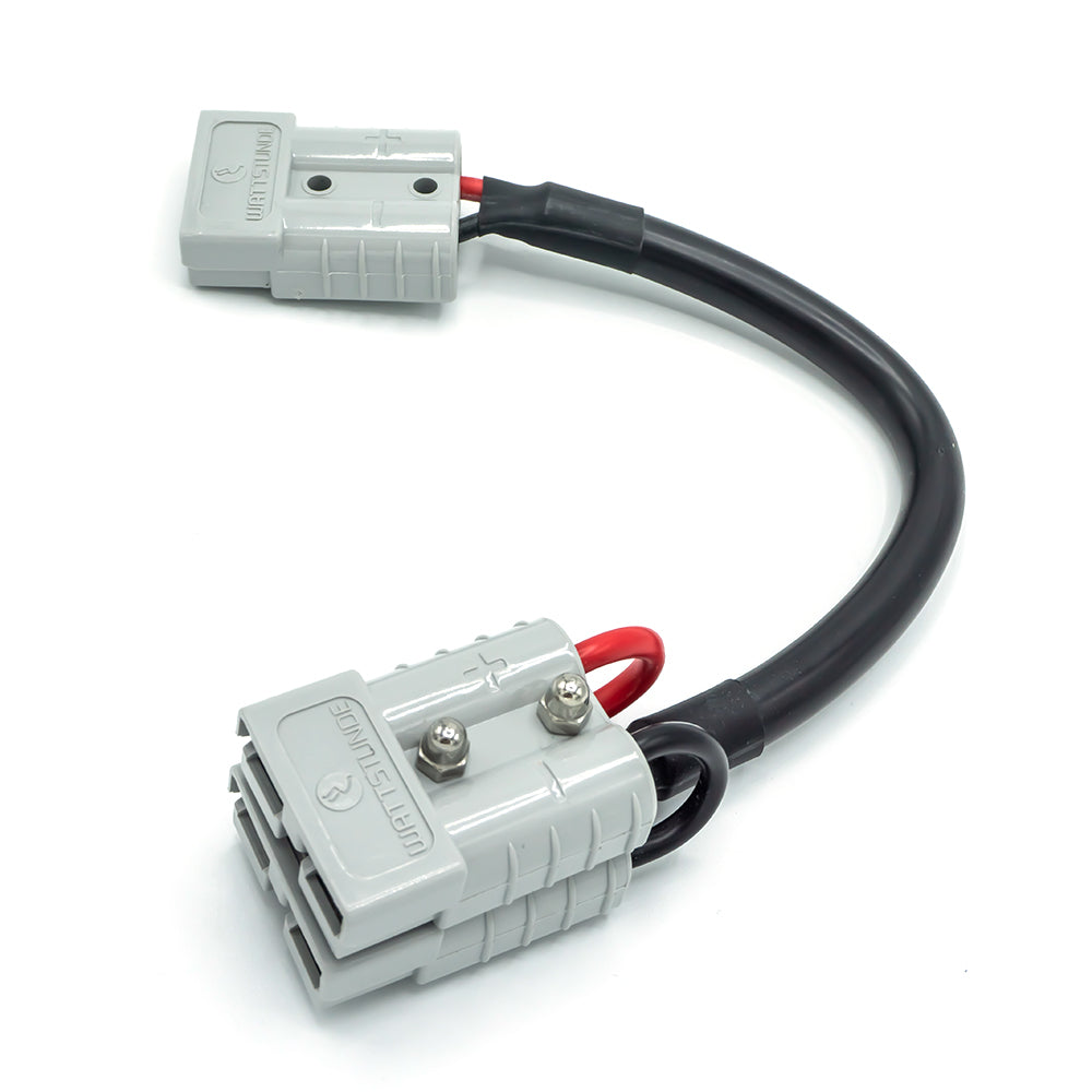 WATTSTUNDE® Adapter Cable (2x) 4 mm² A50/2xA50 (Parallel) 20 cm Black