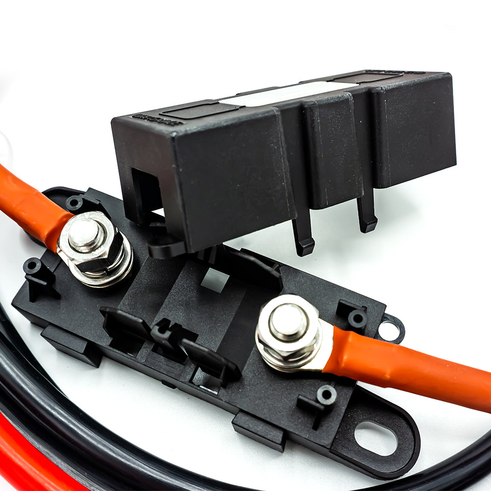 WATTSTUNDE® Sicherungskabel (mit Sicherungshalter) 2 x 35 mm² M8/Aderendhülse 2 m rot/schwarz