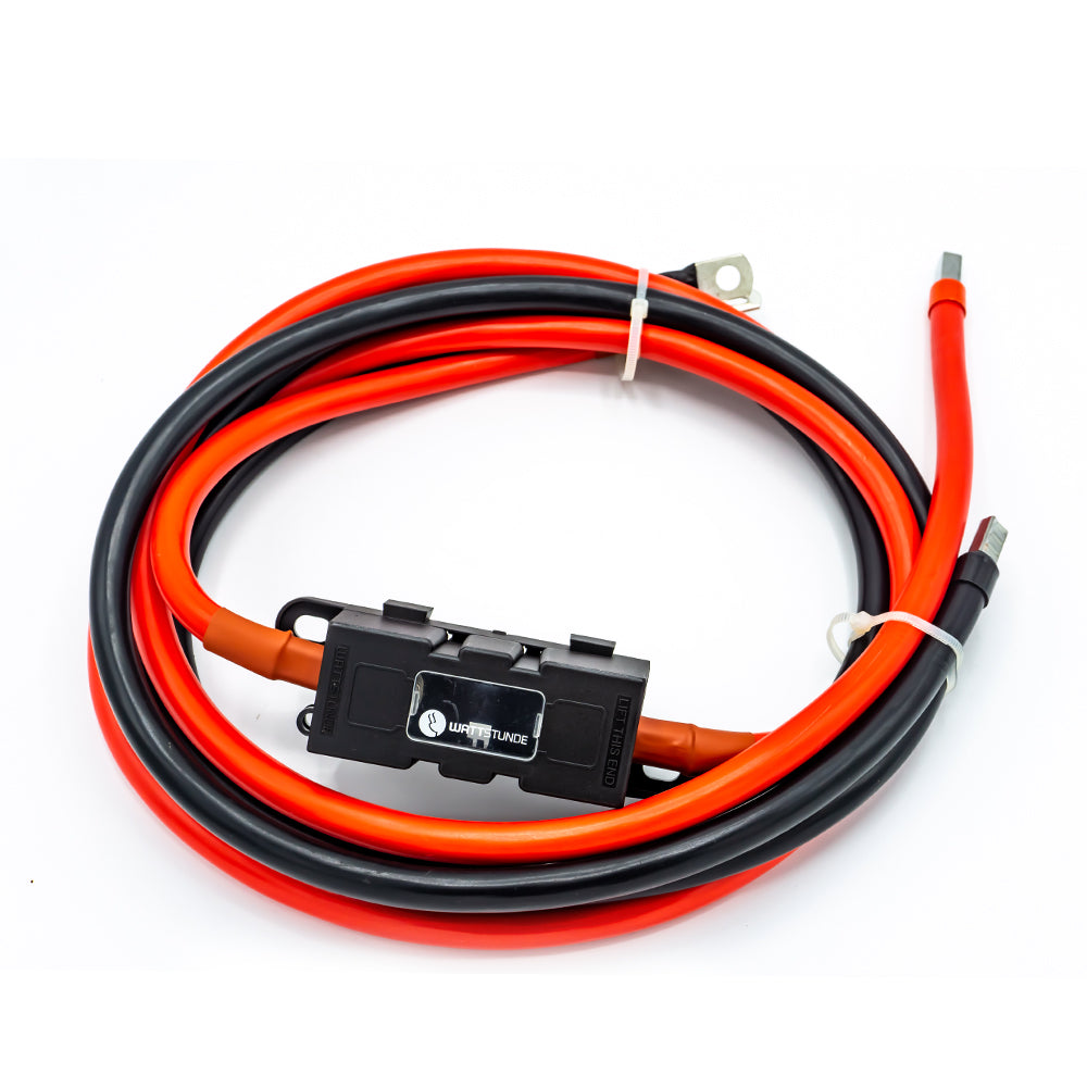 WATTSTUNDE® Fuse Cable (with fuse holder) 2 x 35 mm² M8/Ferrule 1 m red/black