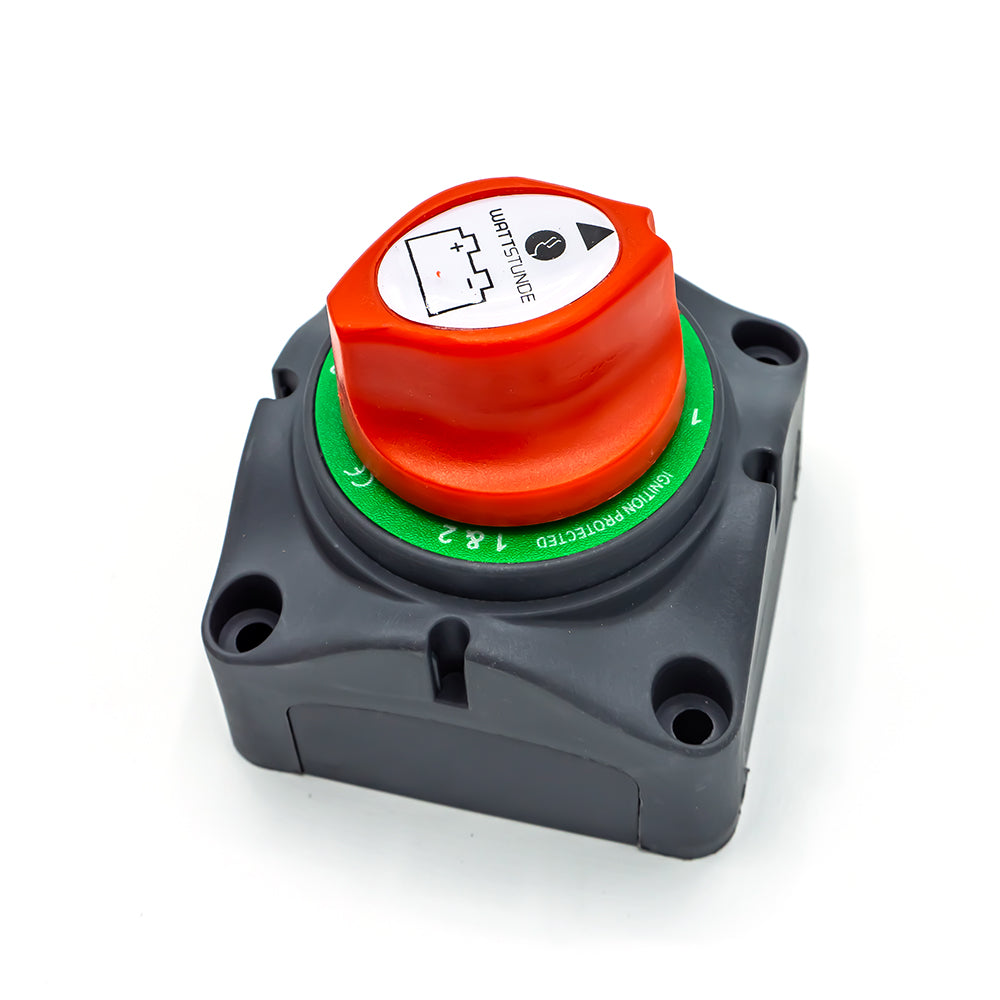WATTSTUNDE® Battery selector switch 2 batteries with housing