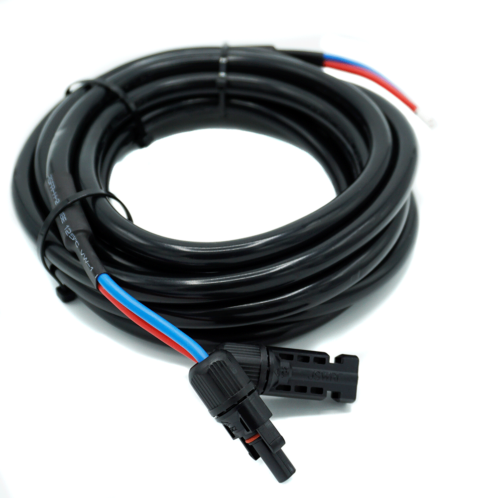 WATTSTUNDE® Anschlusskabel (2x)6 mm² Typ-MC4/Aderendhülse 3 m schwarz