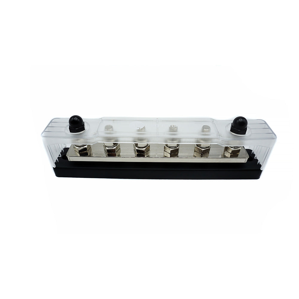 WATTSTUNDE® Busbar 6xM8 150 A / 70 V schwarz