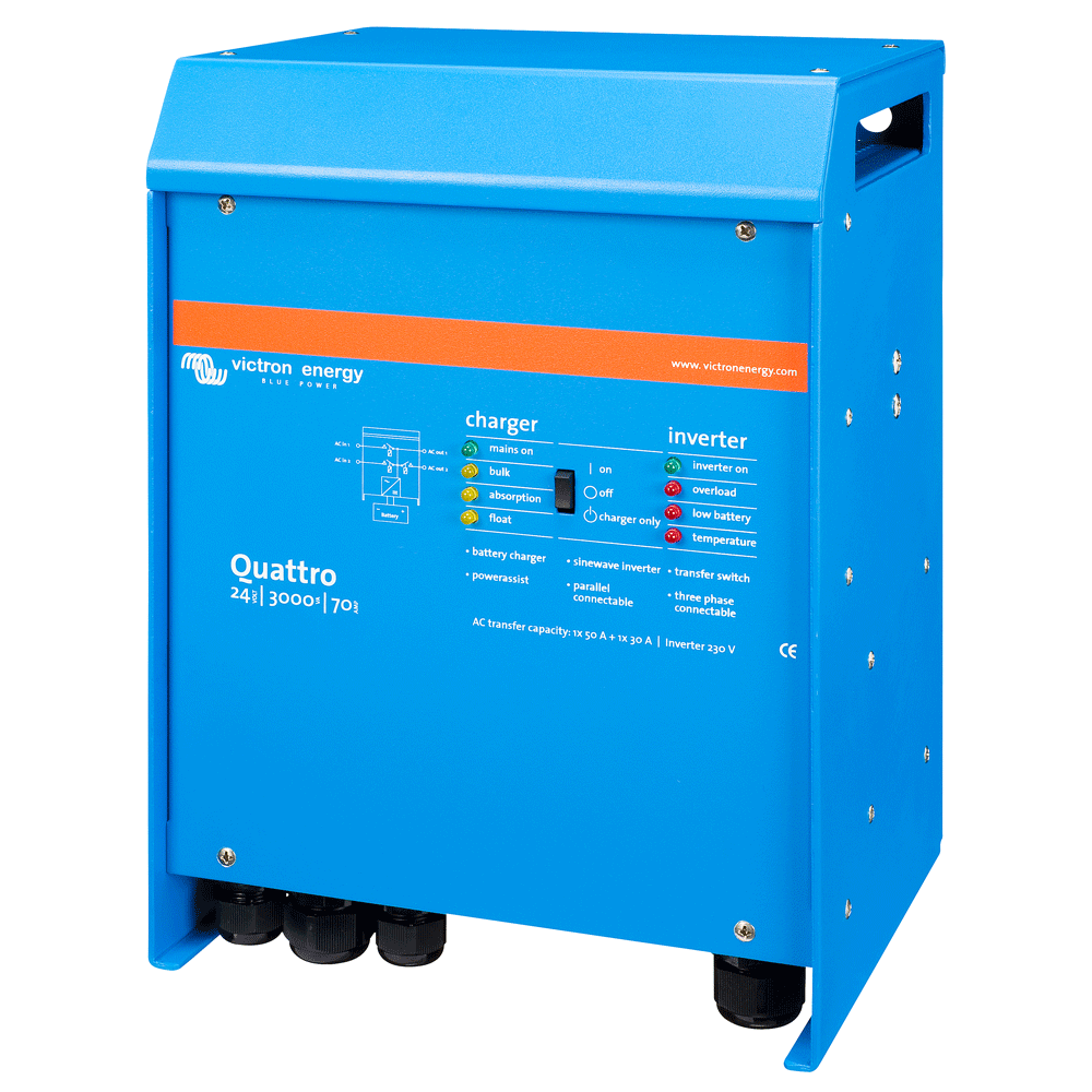Victron Quattro 24/3000/70-50/50 Wechselrichter 2400 W und Ladegerät 24V