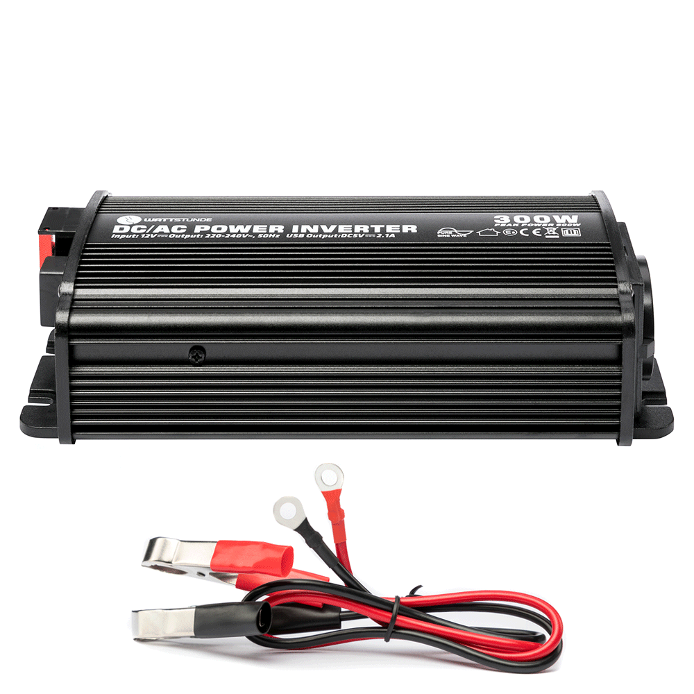 WATTSTUNDE® 300 W / 600 W 12 V Sinus Spannungswandler WS12/300SI